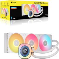 Corsair iCUE Link Titan 360 RX LCD White AIO - 360mm radiator - Liquid CPU Cooler
