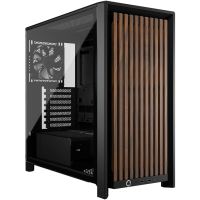 Corsair Frame 4000D RS Wood Modular high Airflow Mid-Tower EATX PC Case - Black &amp; Walnut