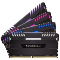 Corsair vengeance RGB led 16Gb x 4 kit Ddr4-3600 1.2V CL18 288pin Memory with black heatsink