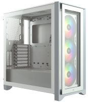 CH-C4000XR-WT Corsair Carbide series 4000X RGB all White ATX Chassis with front+side dual Tempered glass side panel
