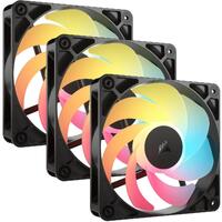 CO-9050196-WW Corsair RS120-R ARGB 120mm PWM Reverse fans Triple pack - Black