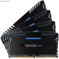 ME-CD4830G15QB Corsair VenGeance LED 32Gb(8Gb x 4) DDR4-3000 (pc4-24000) CL15 1.35v Desktop Memory Module with (Blue LED) Black Heatsink