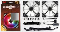FA-120iCx2+C Inwin Crown RGB Case Fan x2 kit + Controller - 120x120x25mm