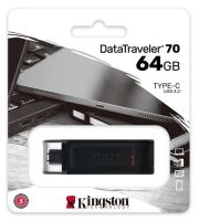 DT70/64GB Kingston Datatraveler 70 Black USB3 type-C 64Gb Flash Drive