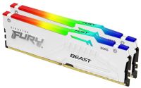 Kingston FURY Beast White RGB EXPO 32GB (16GB x 2) DDR5-6800 CL34 288-Pin 1.1V Desktop Memory Module