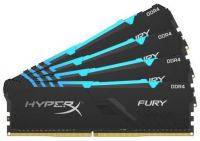 ME-KD41630RF16Q Kingston Hyper-x RGB Fury 64Gb(16Gb x 4) DDR4-3000 (pc4-24000) CL16 1.35V Desktop Memory Module