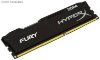 HX426C15FB/4 Kingston Hyper-x Fury 4Gb DDR4-2666 (pc4-21300) CL15 1.2v Desktop Memory Module with asymmetrical heatsink