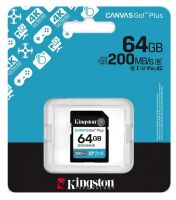 Kingston Canvas Go Plus Gen4 64GB SDXC C10 UHS-I U3 V30 SD Memory Card