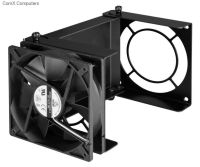 Lian-li aluminum black air duct for CPU, dual hinge design for angle adjustment, includes 1x 120mm fan
