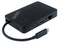DS-SCCV50PB Sunix CCV50PB USB-C Portable Mini Dock Plus Power with USB 3.0 / Gigabit Ethernet / VGA / HDMI / Power Charging