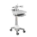 LS-ACND01 Aavara CND01 mobile/medical workstation cart (Dual display) - 4 wheels with lock