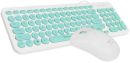 U2000WM Alcatroz U2000 Jelly Bean White &amp; Mint USB Keyboard and Mouse Combo
