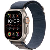 Apple Watch Ultra 2 64GB GPS + Cell - 49mm 410x502px Titanium Case with Blue Alpine Loop - Small