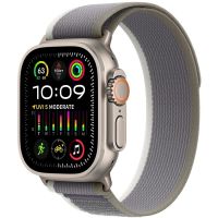 Apple Watch Ultra 2 64GB GPS + Cell - 49mm 410x502px Titanium Case with Green / Grey Trail Loop - S/M