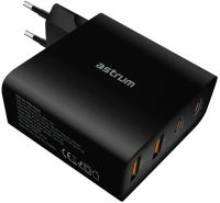A92611-B Astrum wall charger Pro PD100 with 2x USB-C PD 65W & 2x USB Type-A QC 18W Ports