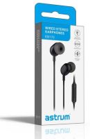 A11017-B Astrum EB170 Wired stereo earphones with in-line microphones