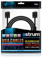 Astrum Black VGA 10.0m M-M Monitor Cable