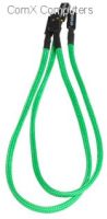 Bitfenix Green alchemy multi sleeved(2) cable 2pin i/o 30cm extension cable
