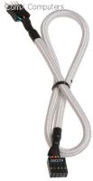 Bitfenix White alchemy multi sleeved(1) 10pin audio 30cm extension cable