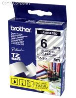 Black on Clear 6mm x8m tz Tape