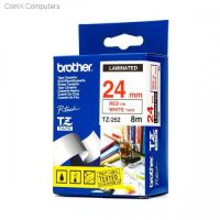 Brother TZ252 Red on White tape