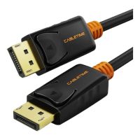 CT-AV585-01G-B1.8 CableTime Black 1.8m DP to DP 1.2 Cable 4K 60Hz for Gaming Monitor, TV, PC, Laptop