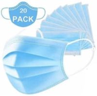 CH511WP20 Casey 3 Ply Disposable Face Mask with Earloop - 20 Per Pack