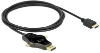 Delock 1.75m Type-C / DP / Mini DP to HDMI cable