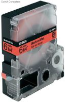 Epson LC-2RBP9 Black/Red 6mm (9m) Label Cartridge Pastel