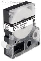 Epson LC-4WBB9 Black/White 12mm (9m) Label Cartridge Matte Paper