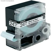Epson LC-6TBN9 Black/Transparent 24mm (9m) Label Cartridge Transparent