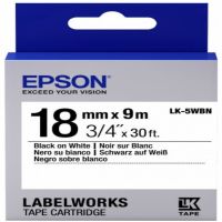 Epson Label Cartridge - Standard Lc-5wbn9 Black/white 18mm (9m)