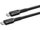 DC196-TPC60W Ezra Type-C to Type-C PD60W 1m Fast Charge Black Braided cable