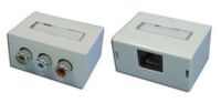 Full Surface Mount box RJ45 to 3 RCA