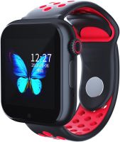 GKSWZ6SSQBLACKRED Geeko Z6s 1.54" Unisex Bluetooth Smart Watch with SIM slot and camera - Black Red