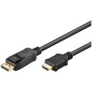 64837 Goobay 3m DisplayPort male (1.2) > HDMI connector male (type A) (1.4)Adapter Cable