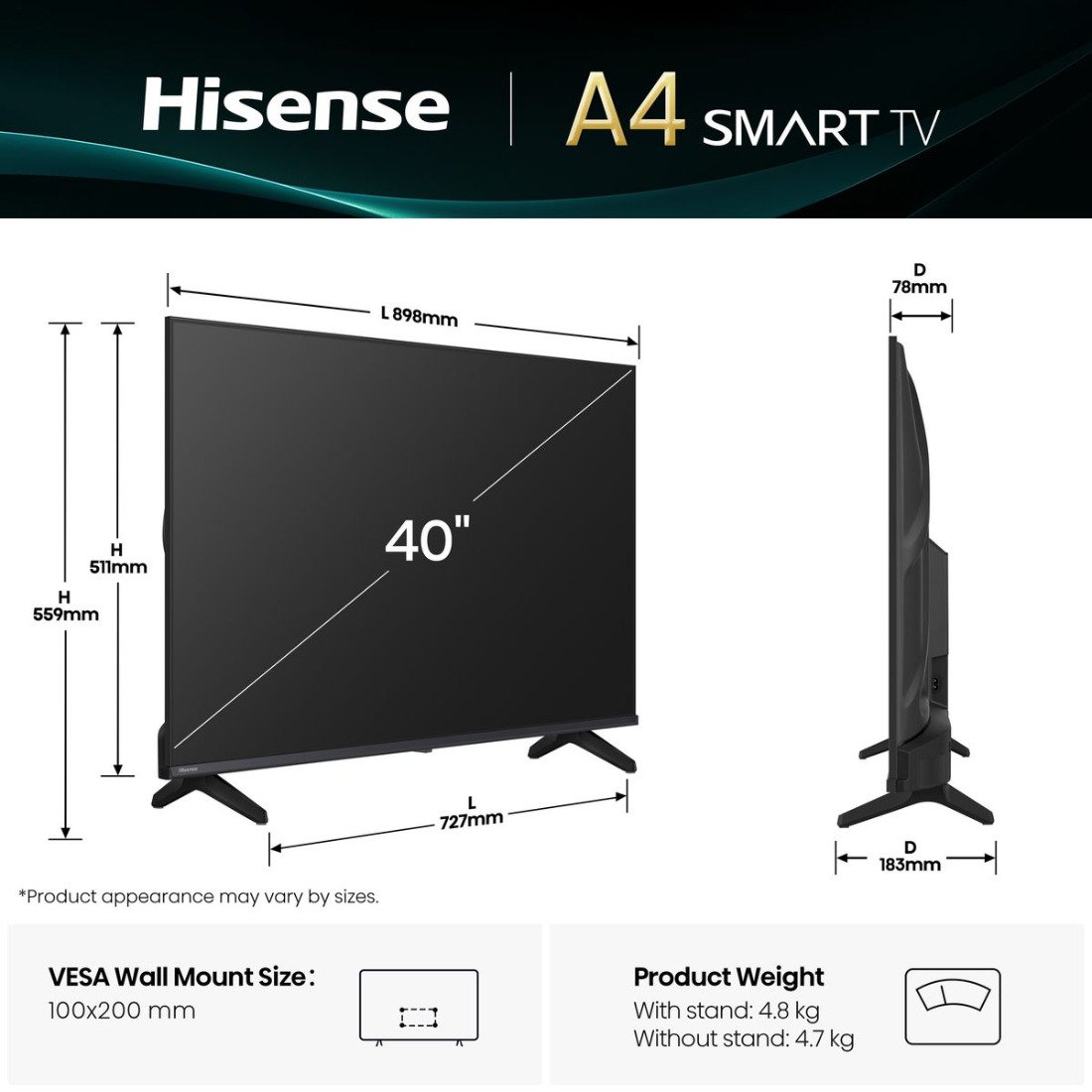 HISENSE LEDN40A4Q