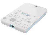 W0S02989 Hitachi LifeStudio Mobile Plus 500GB USB 2.0 Portable external Hard Disk Drive - Light Grey / Turquoise
