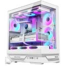 GX760+GS120(4)WITE HuntKey GX760A Fortune ATX Gaming Case - White + 4 Fans