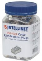 790581 Intellinet 100-Pack Cat5e RJ45 Modular Plugs Pro Line