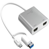 SC-JCA365 J5create JCA365 USB-C to Dual HDMI Multi-Monitor Adapter