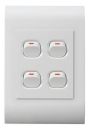 QLP42SW4-1 Lesco Pipelli 4 Lever 1 Way Flush Switch