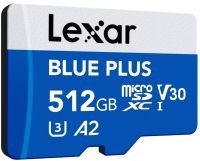 Lexar Blu Plus 512GB MicroSDXC card C10 V10 A1