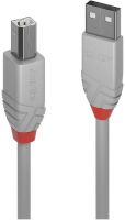 CAB-USB-AMBM-0.5M-L Lindy 0.5m USB 2.0 cable Type-A male to Type-b male Anthra line