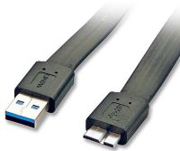 CAB-USB3-AM-MICB-F3M Lindy 3m Usb3.0 Flat A-m To Micro-b Cable