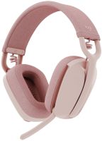 LOGI VC ZONE VIBE 100 981-001224 Logitech Zone Vibe 100 Wireless Headphones - Bluetooth - Rose