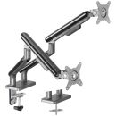 BRK-LDT50-C024U Lumi Dual Monitor Premium aluminum spring-assisted Monitor Arm with USB Ports