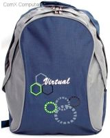 Macaroni Ateneo Two Tone Blue and Grey Student Backpack