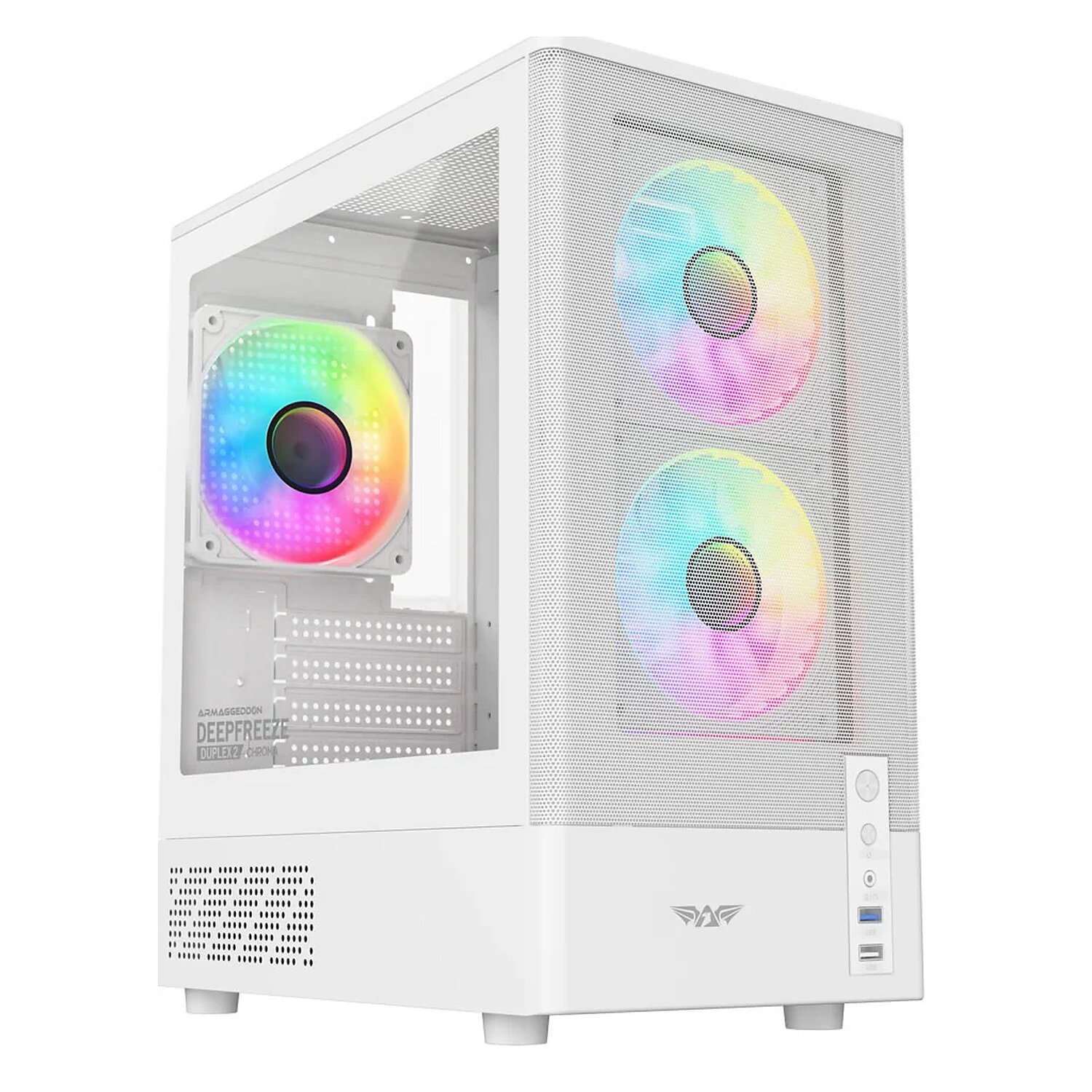 Electritian Computer Armaggeddon DeepFreeze Duplex 2 Chroma White Case (DEEPFREEZEDUPLEX2CWH ...