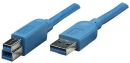 USB3.0AM-USB3.0BM/60CM Manhattan USB 3.0 cable Type-A male to Type-B 60cm